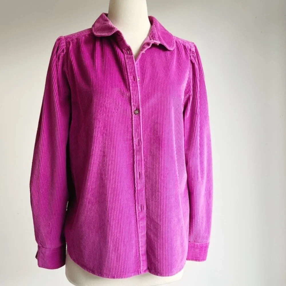 Magenta Button-Up Shirt - Picture 3 of 6